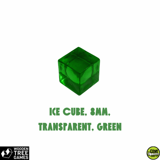 Ice Cube, 8mm, Transparent, Green