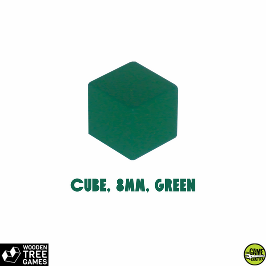 Cube, 8mm, Green