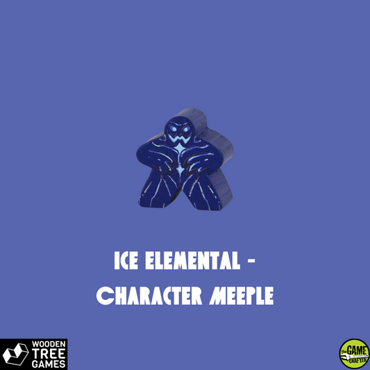 Ice Elemental - Character Meeple - Wooden Tree Games